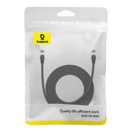 
Greitas LAN RJ45 cat.7 10Gbps tinklo kabelis, pintas, 3m, juodas
