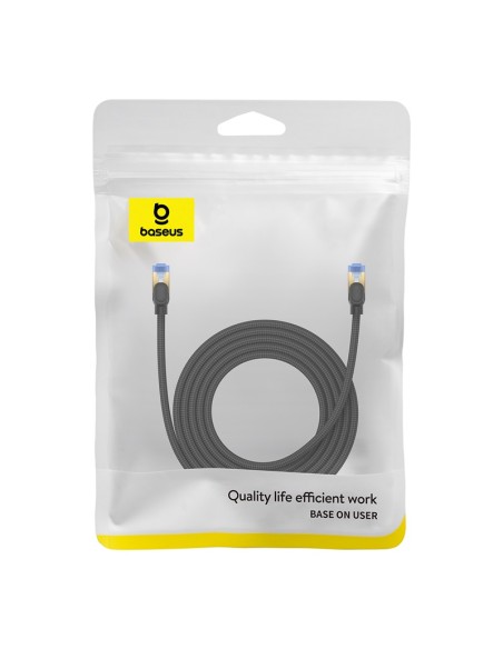 
Greitas LAN RJ45 cat.7 10Gbps tinklo kabelis, pintas, 3m, juodas
