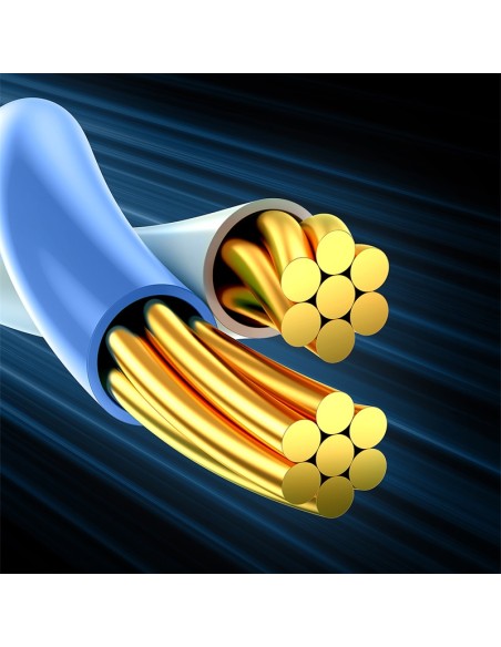 
Greitas LAN RJ45 cat.7 10Gbps tinklo kabelis, pintas, 3m, juodas
