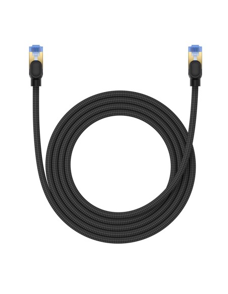 
Greitas LAN RJ45 cat.7 10Gbps tinklo kabelis, pintas, 2m, juodas
