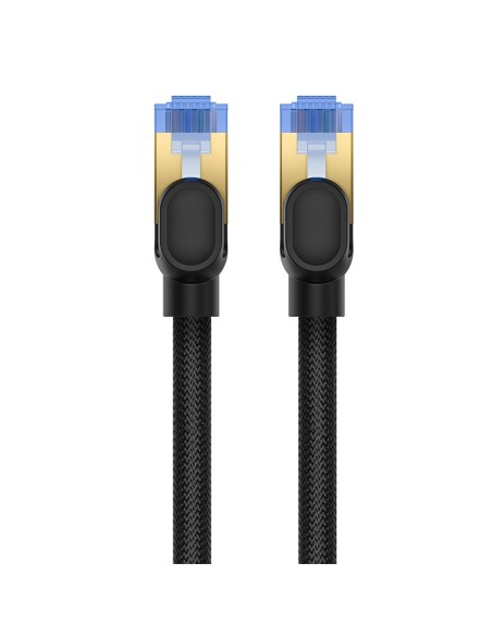 
Greitas LAN RJ45 cat.7 10Gbps tinklo kabelis, pintas, 2m, juodas
