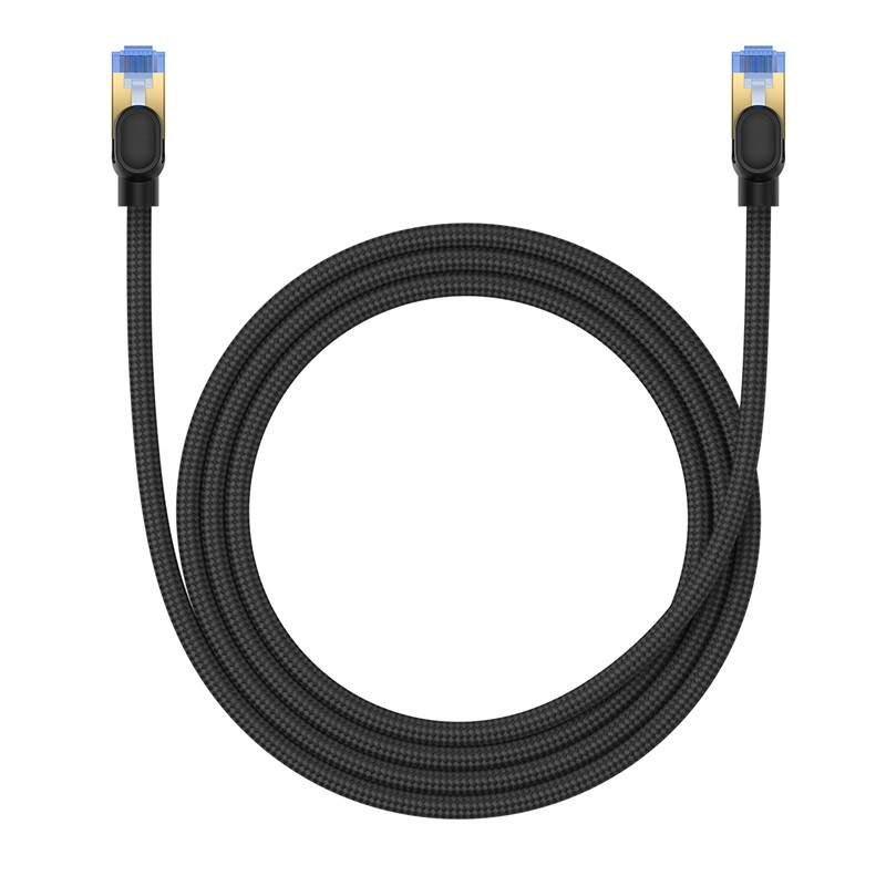 
Greitas LAN RJ45 cat.7 tinklo kabelis 10Gbps pintas 1,5m juodas
