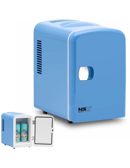 Mini kambarinis automobilinis šaldytuvas su šildymo funkcija 12 / 240 V 4 l - mėlynas