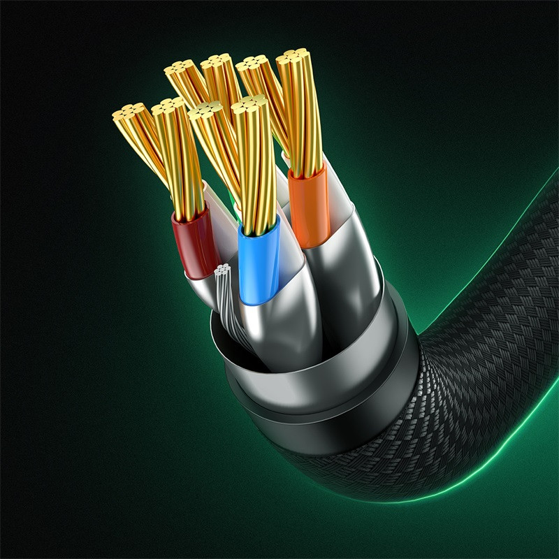 Greitas LAN RJ45 cat.8 tinklo kabelis 40Gbps pintas 20m juodas