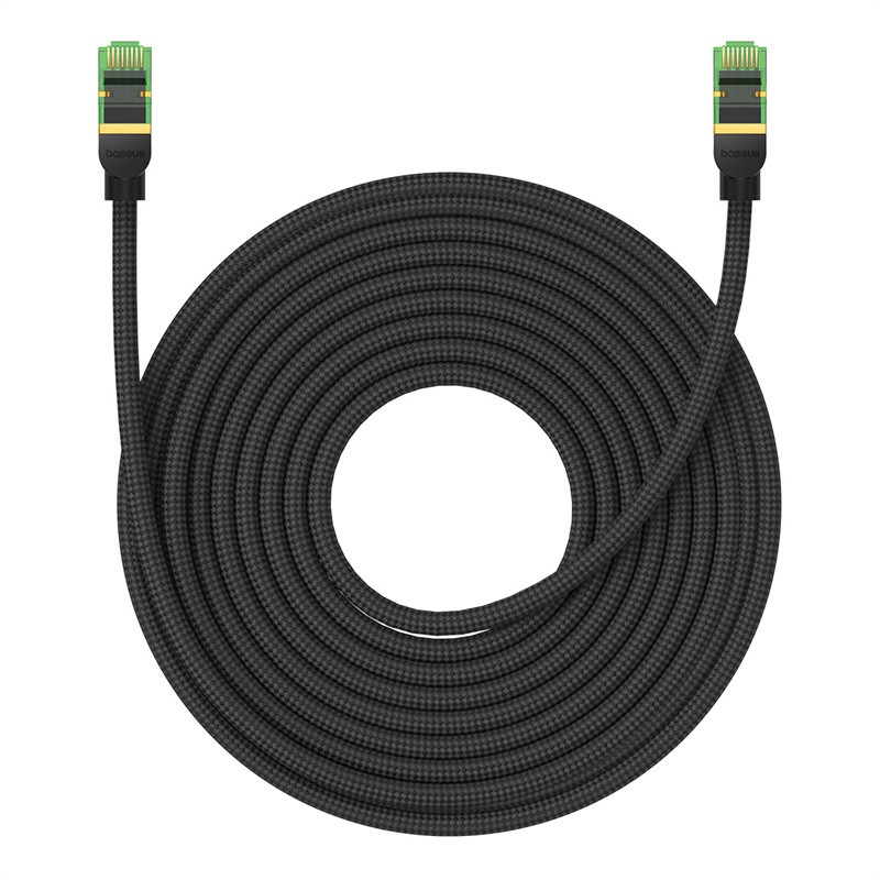
Greitas LAN RJ45 cat.8 tinklo kabelis 40Gbps pintas 15m juodas
