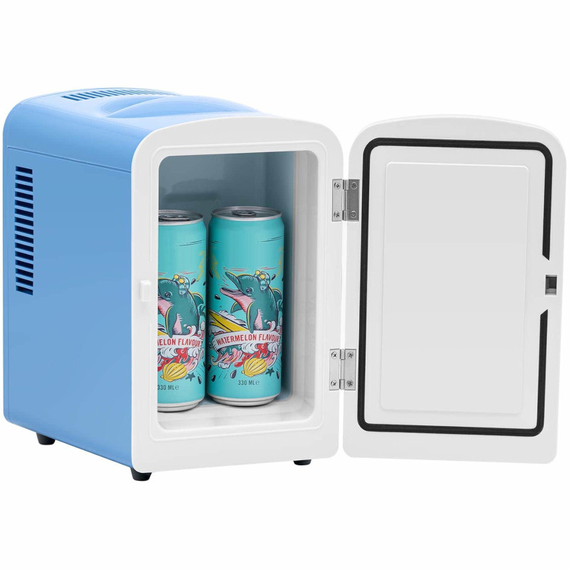 Mini kambarinis automobilinis šaldytuvas su šildymo funkcija 12 / 240 V 4 l - mėlynas