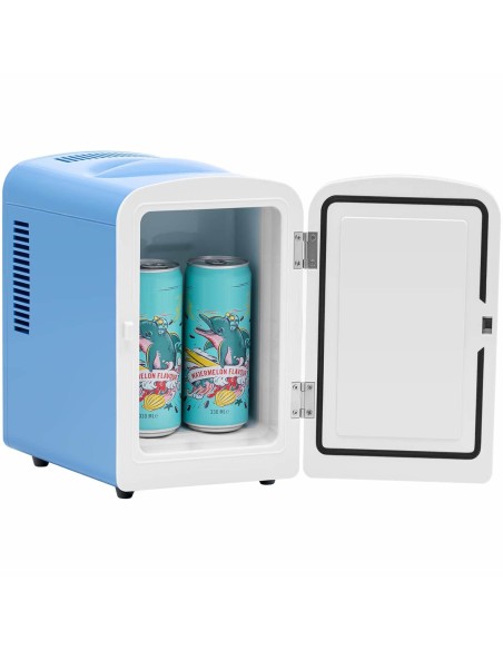Mini kambarinis automobilinis šaldytuvas su šildymo funkcija 12 / 240 V 4 l - mėlynas
