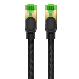 
Greitas RJ45 cat.8 40Gbps LAN tinklo kabelis, pintas, 2m, juodas
