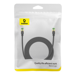 
Greitas RJ45 cat.8 40Gbps LAN tinklo kabelis, pintas, 2m, juodas
