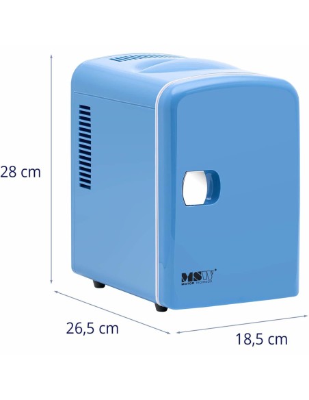 Mini kambarinis automobilinis šaldytuvas su šildymo funkcija 12 / 240 V 4 l - mėlynas