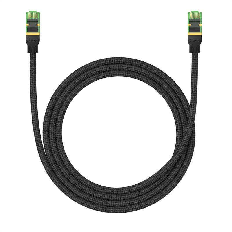 
Greitas tinklo kabelis LAN RJ45 cat.8 40Gbps pynė 1,5m juoda
