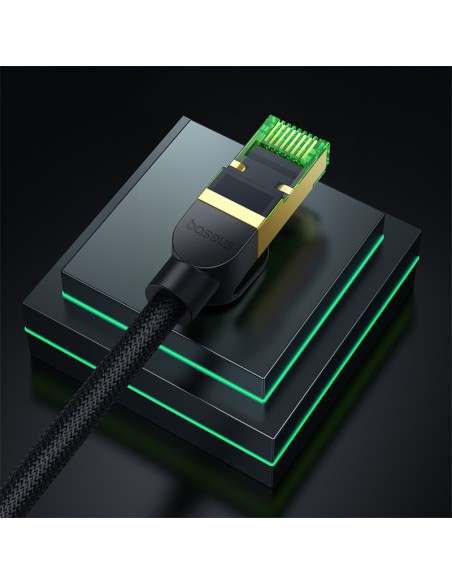 
Greitas tinklo kabelis LAN RJ45 cat.8 40Gbps pynė 1,5m juoda
