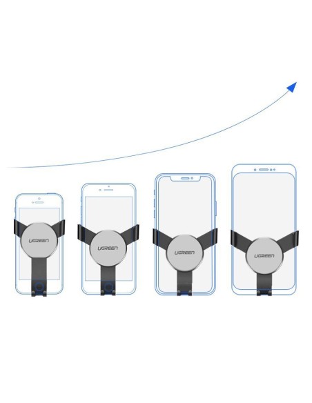 Gravitacinis automobilio laikiklis orlaidei sidabrinis