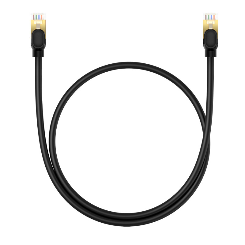 
Greitas tinklo patchcord kabelis RJ45 cat.8 40Gbps 0,5m juodas
