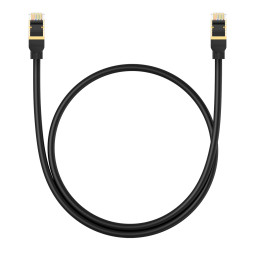 
Greitas tinklo patchcord kabelis RJ45 cat.8 40Gbps 0,5m juodas
