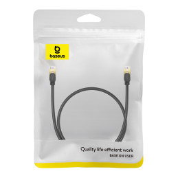 
Greitas tinklo patchcord kabelis RJ45 cat.8 40Gbps 0,5m juodas
