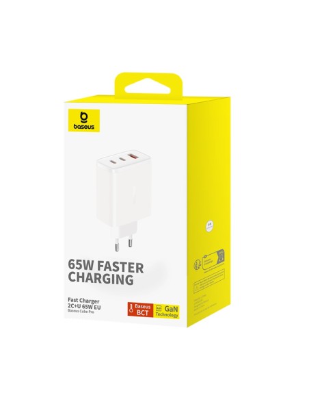 GaN Cube Pro 65W 2x USB-C USB-A sieninis įkroviklis, baltas
 
GaN Cube Pro 65W 2x USB-C USB-A sieninis įkroviklis, baltas