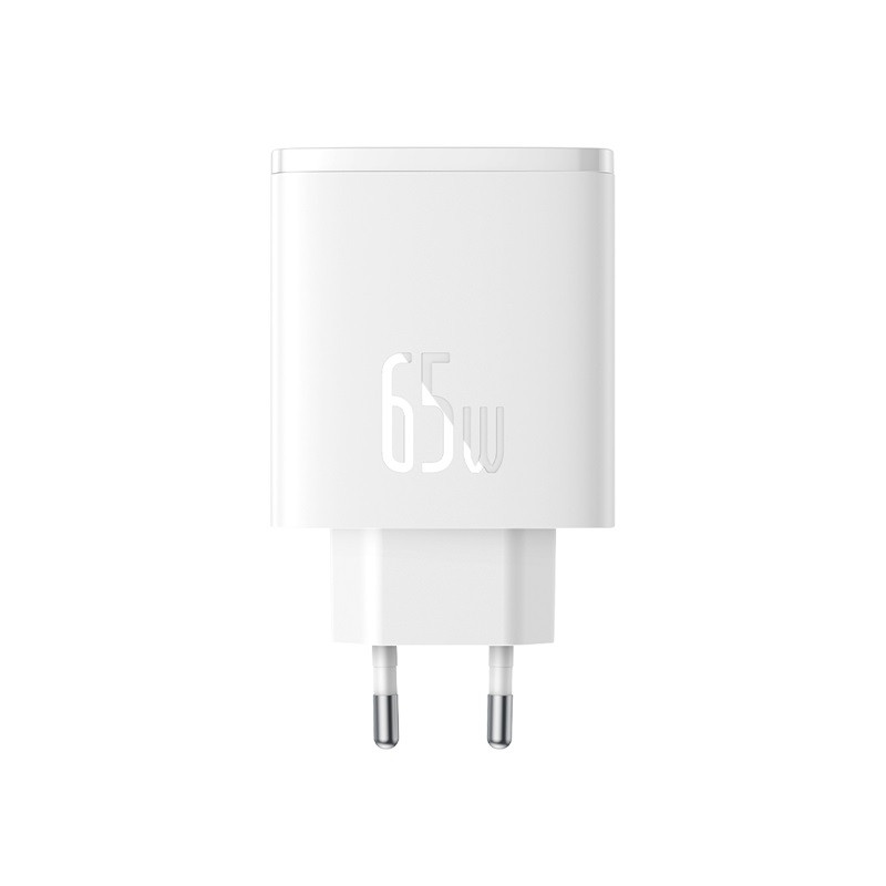 GaN Cube Pro 65W 2x USB-C USB-A sieninis įkroviklis, baltas
