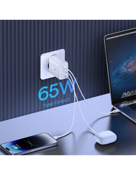 GaN Cube Pro 65W 2x USB-C USB-A sieninis įkroviklis, baltas
 
GaN Cube Pro 65W 2x USB-C USB-A sieninis įkroviklis, baltas