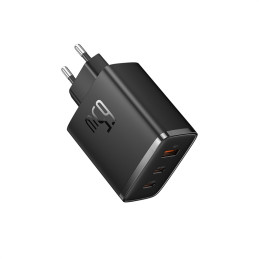 
GaN Cube Pro 65W 2x USB-C USB-A sieninis įkroviklis, juodas
