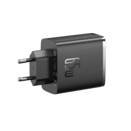 
GaN Cube Pro 65W 2x USB-C USB-A sieninis įkroviklis, juodas
