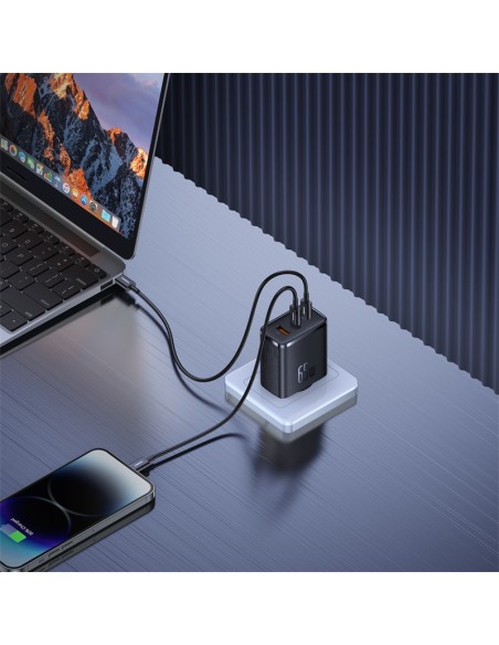 GaN Cube Pro 65W 2x USB-C USB-A sieninis įkroviklis, juodas
 
GaN Cube Pro 65W 2x USB-C USB-A sieninis įkroviklis, juodas