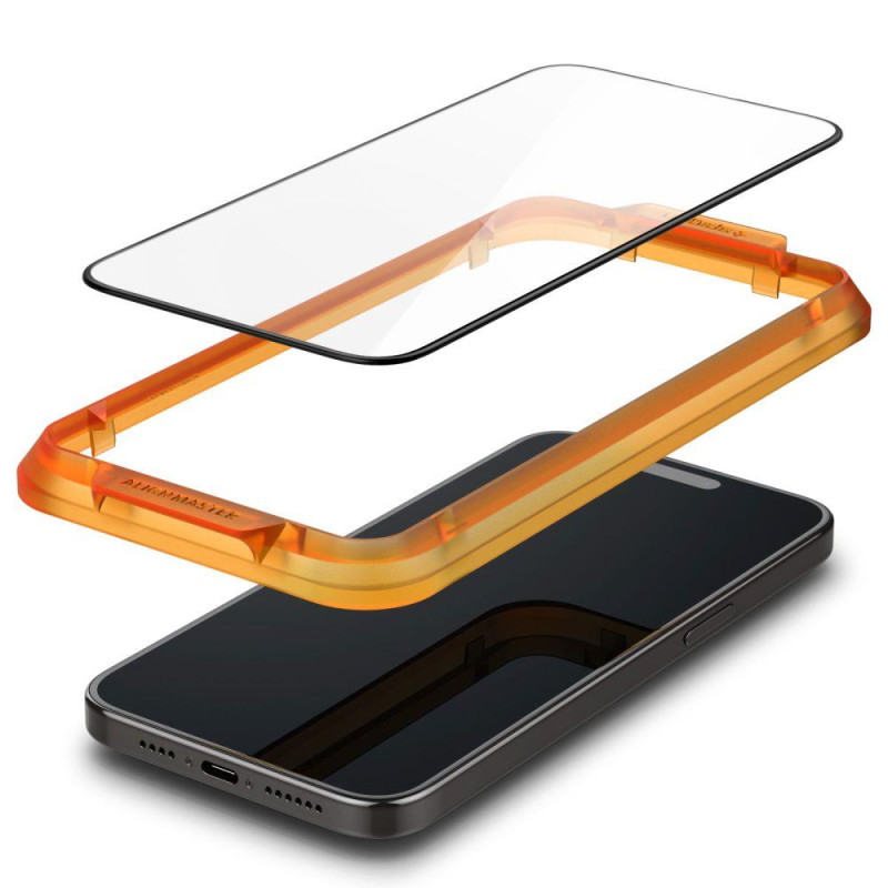 ALM Glass FC grūdintas stiklas iPhone 15 Pro juodas - RINKINYS iš 2 vnt.