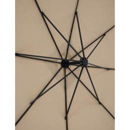 Kvadratinis konsolinis skėtis 250 x 250 cm pilkai rudas