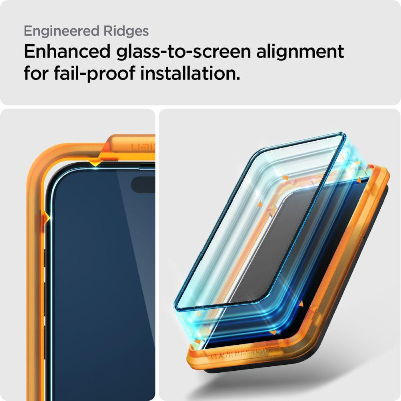 ALM Glass FC grūdintas stiklas iPhone 15 Pro juodas - RINKINYS iš 2 vnt.