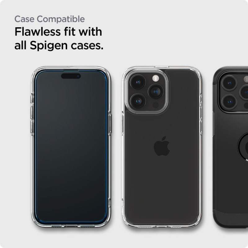 ALM Glass FC grūdintas stiklas iPhone 15 Pro juodas - RINKINYS iš 2 vnt.