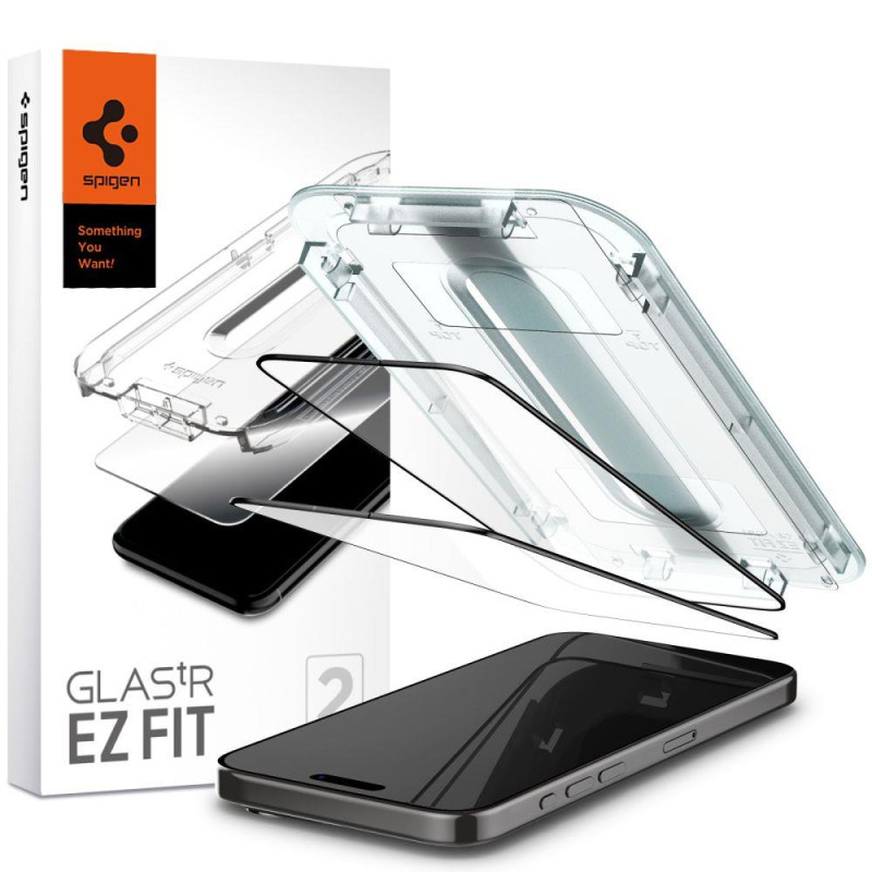 
Glas.tR EZ Fit FC grūdintas stiklas iPhone 15 Pro juodas - RINKINYS iš 2 vnt.

