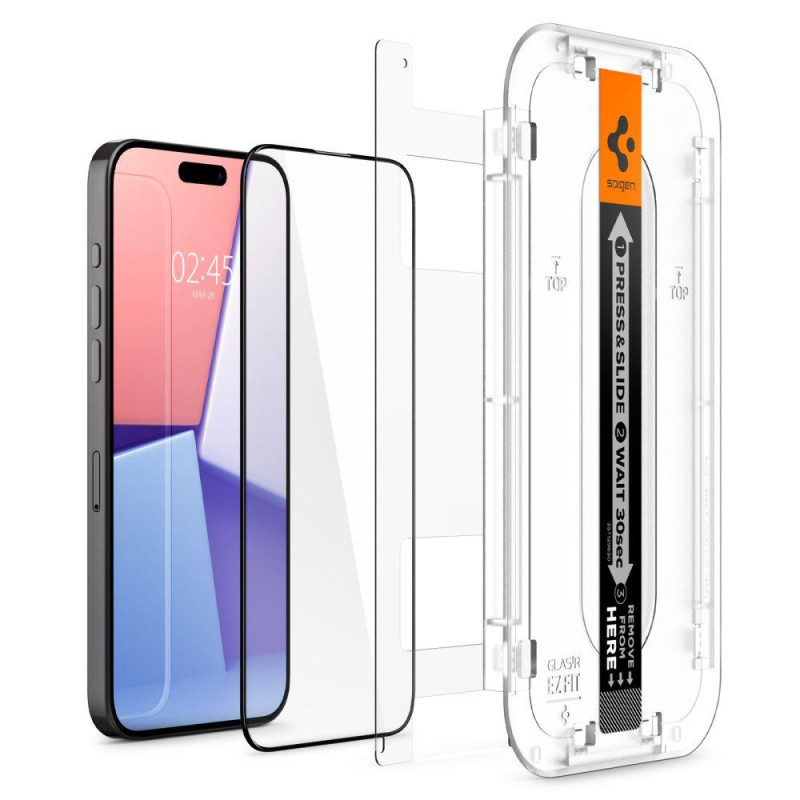 Glas.tR EZ Fit FC grūdintas stiklas skirtas iPhone 15 Pro Max, juodas