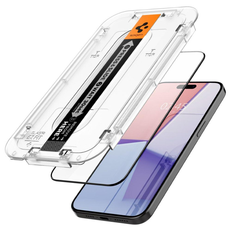 Glas.tR EZ Fit FC grūdintas stiklas skirtas iPhone 15 Pro Max, juodas