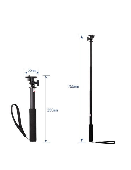 Teleskopinė asmenukių lazda su laikikliu sporto kamerai
 
Teleskopinė asmenukių lazda su laikikliu sporto kamerai