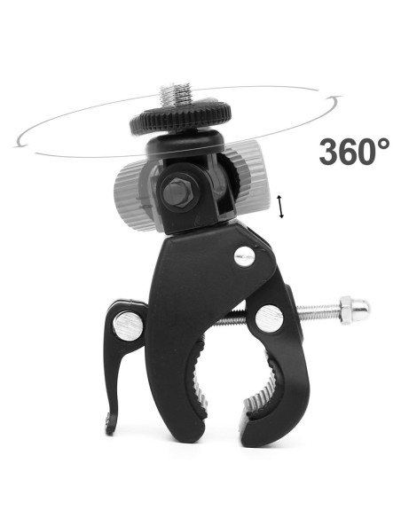 
Vairo laikiklis GoPro kamerai, pasukamas 360 laipsnių kampu
