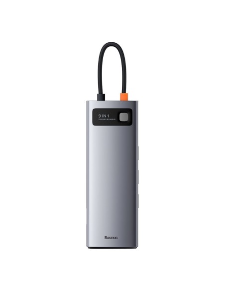 Daugiafunkcis HUB 9in1 USB-C 3xUSB 3.2 PD VGA Full HD HDMI 4K TF ir SD kortelių skaitytuvas RJ45 pilka Daugiafunkcis HUB 9in1 USB-C 3xUSB 3.2 PD VGA Full HD HDMI 4K TF ir SD kortelių skaitytuvas RJ45 pilka