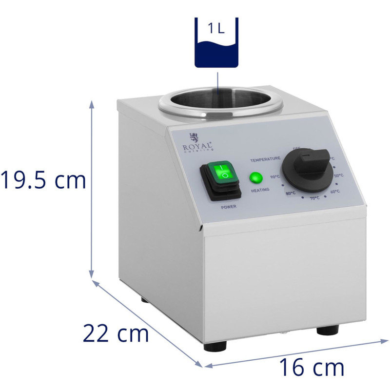 Šildytuvas karštų padažų buteliams 1x1L 40-90C 175W