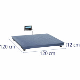 
LCD sandėlio platforminės svarstyklės 120 x 120 cm 3000 kg / 1 kg
