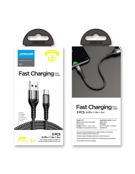 SET 3x pintas USB - USB-C laidas 0,25 m / 1,2 m / 2 m 3A pilka
 
SET 3x pintas USB - USB-C laidas 0,25 m / 1,2 m / 2 m 3A pilka