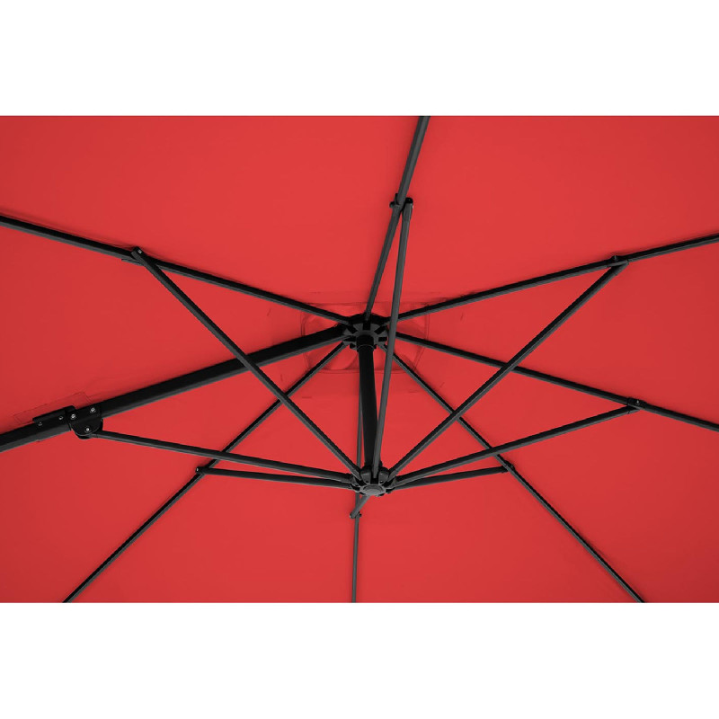 Šoninis sodo skėtis ant kvadratinės rankos 250 x 250 cm raudonas