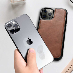 
Natūralios odos dėklas skirtas iPhone 12 Pro Max Leather Oil Wax juodas
