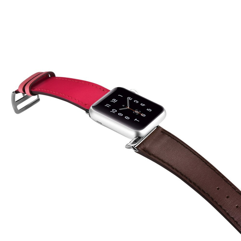 Apyrankės dirželis Apple Watch 42/ 44/ 45mm, rudos ir rožinės spalvos