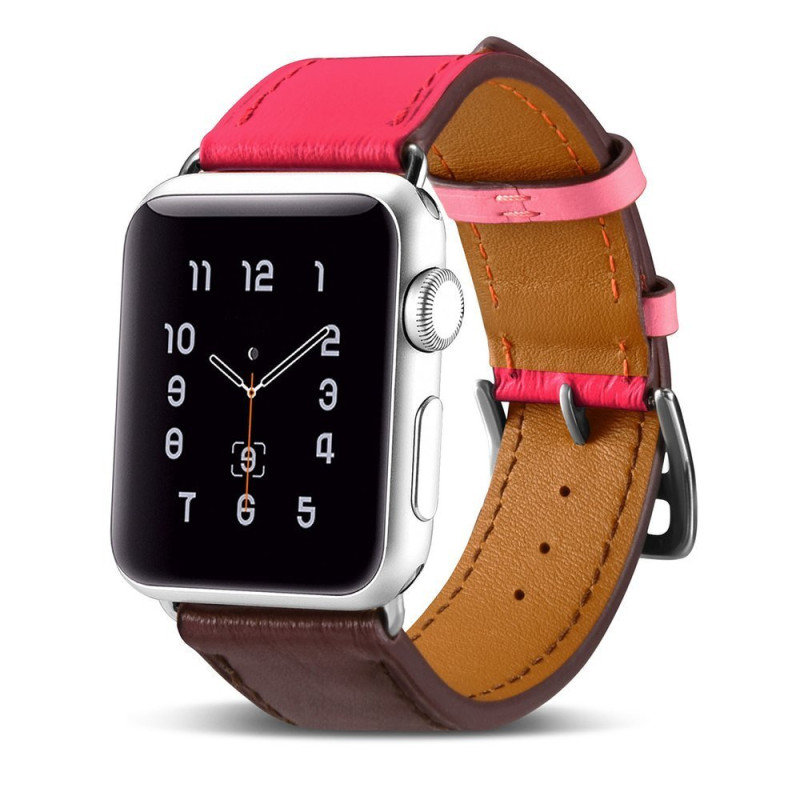 Apyrankės dirželis Apple Watch 42/ 44/ 45mm, rudos ir rožinės spalvos