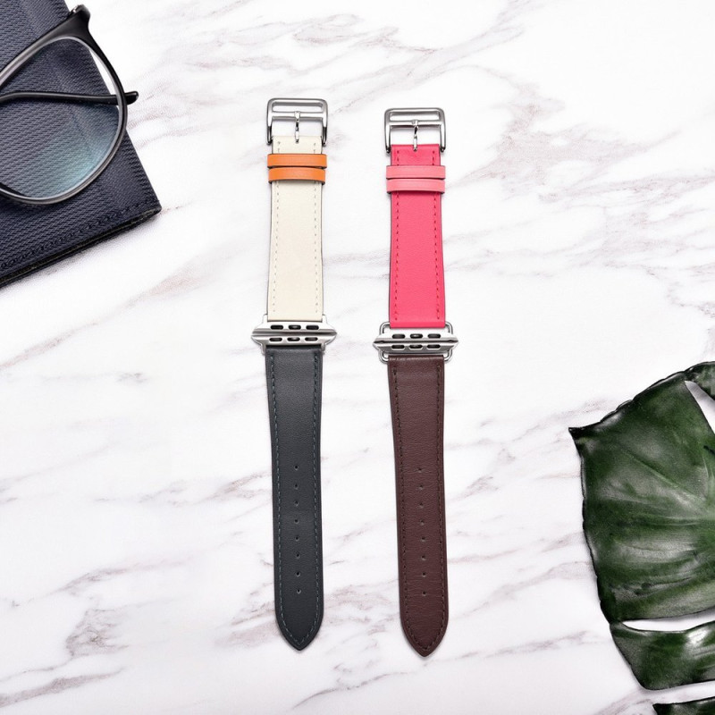 Apyrankės dirželis Apple Watch 42/ 44/ 45mm, rudos ir rožinės spalvos