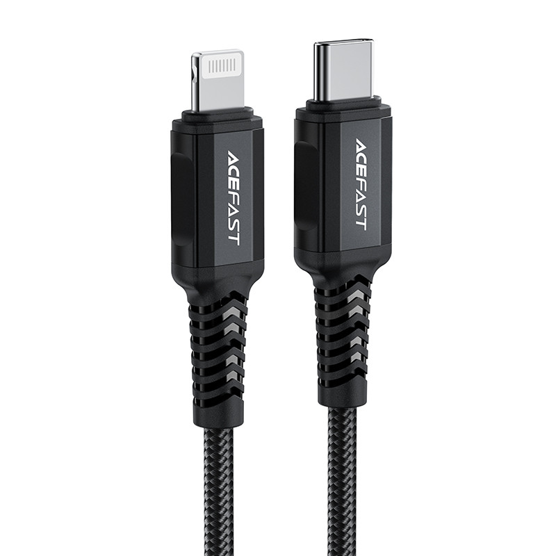 MFI laidas iPhone USB-C - Lightning 30W 3A 1,8m juodas