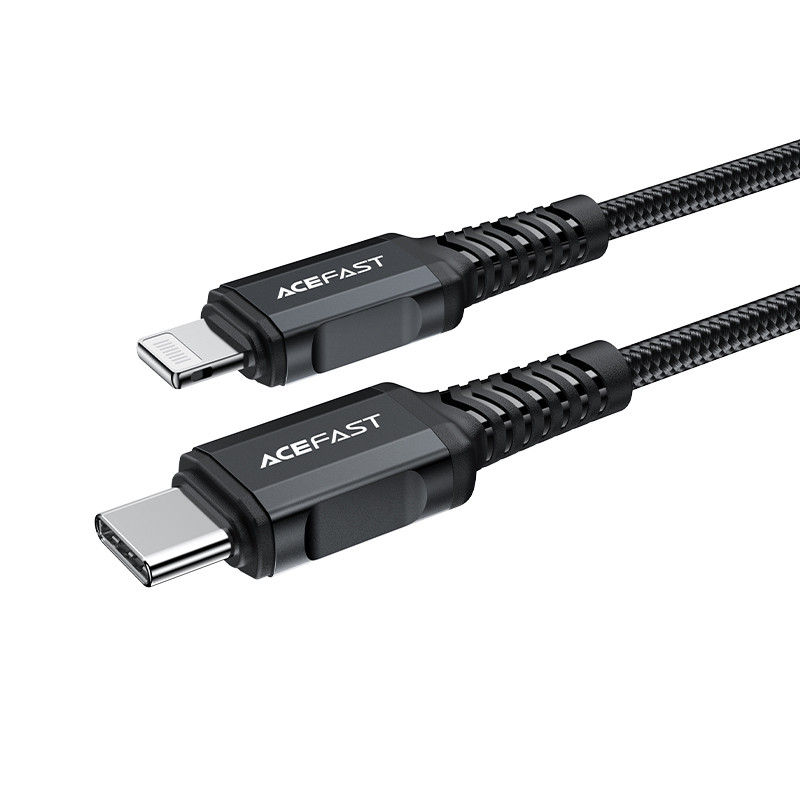 MFI laidas iPhone USB-C - Lightning 30W 3A 1,8m juodas