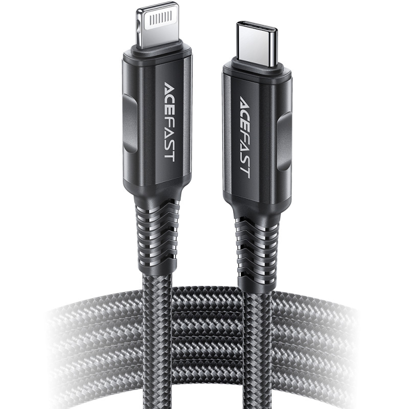 MFI laidas iPhone USB-C - Lightning 30W 3A 1,8m juodas