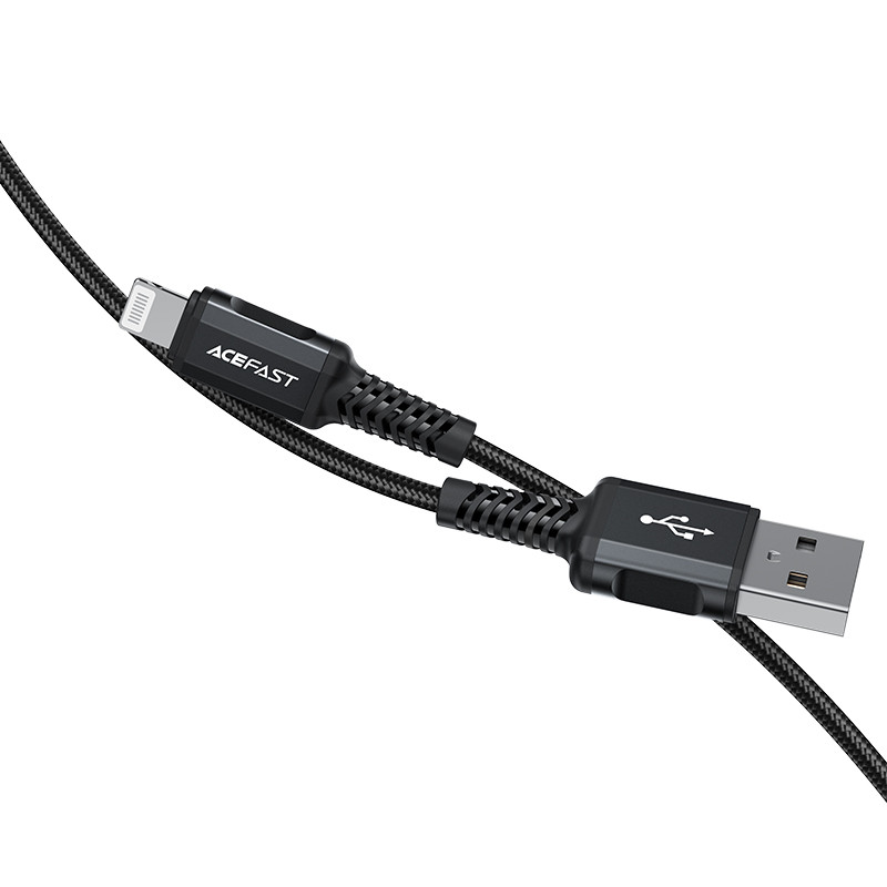 MFI kabelis iPhone USB - Lightning 2.4A 1.8m juodas
