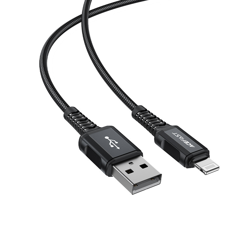 MFI kabelis iPhone USB - Lightning 2.4A 1.8m juodas