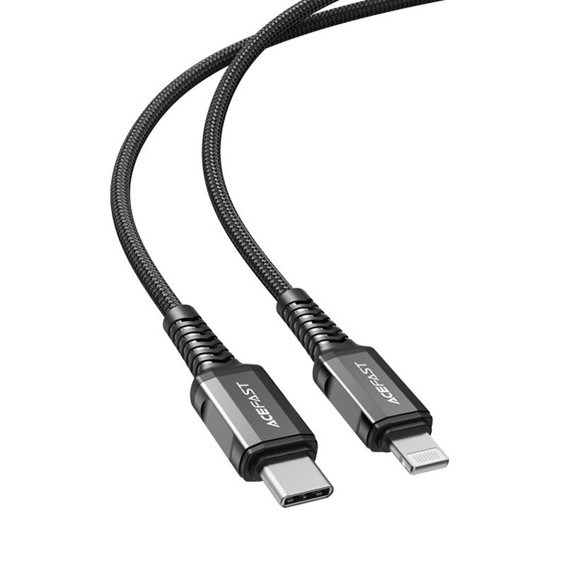 MFI laidas iPhone USB-C - Lightning 30W 3A 1,2m juodas